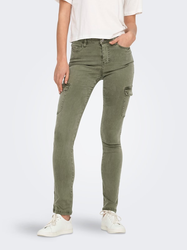 ONLY Slimfit Pantaloni Cargo 'ONLBrandy' In Oliva