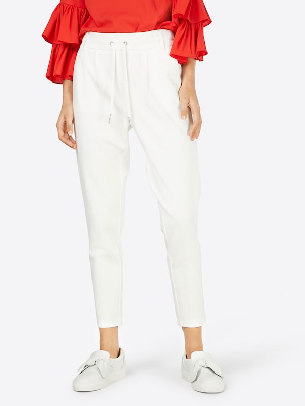 ONLY Slimfit Pantaloni Con Pieghe 'ONLPoptrash' In Bianco