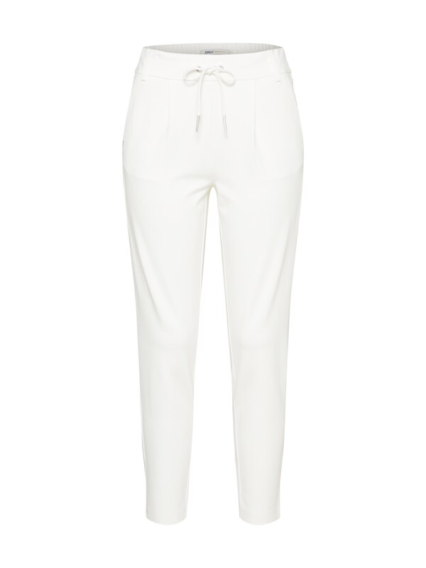 ONLY Slimfit Pantaloni con pieghe 'ONLPoptrash' in Bianco