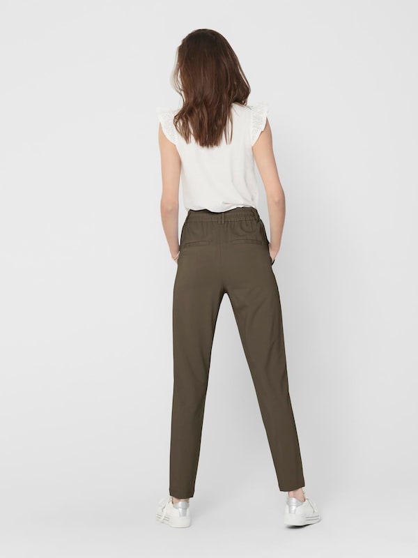 ONLY Slimfit Pantaloni Con Pieghe 'Poptrash' In Marrone