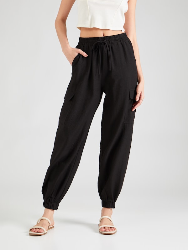 ONLY Tapered Pantaloni Cargo 'KATINKA' In Nero