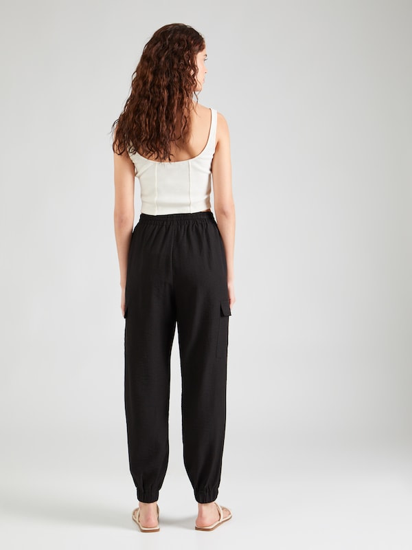 ONLY Tapered Pantaloni Cargo 'KATINKA' In Nero