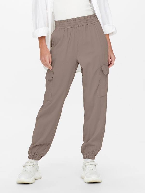 ONLY Tapered Pantaloni Cargo 'ONLARIS' In Mocca