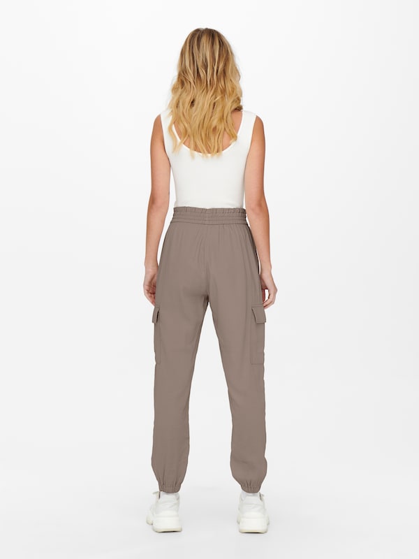 ONLY Tapered Pantaloni Cargo 'ONLARIS' In Mocca
