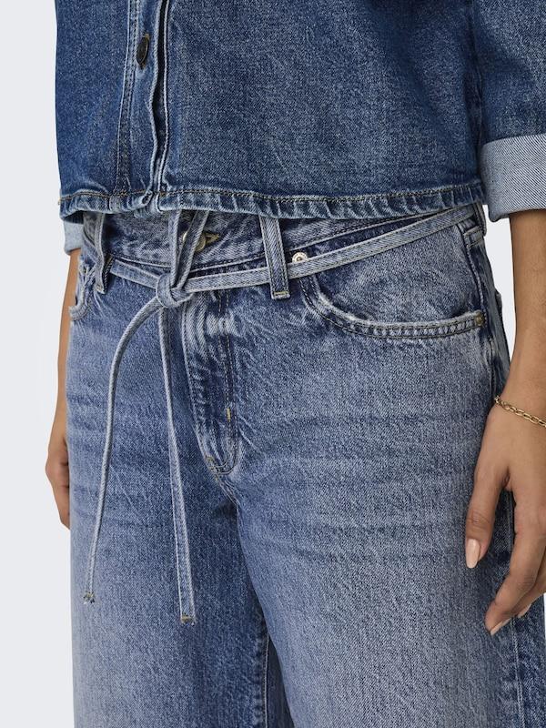ONLY Wide Leg Jeans 'Gianna' In Blu Blu Denim