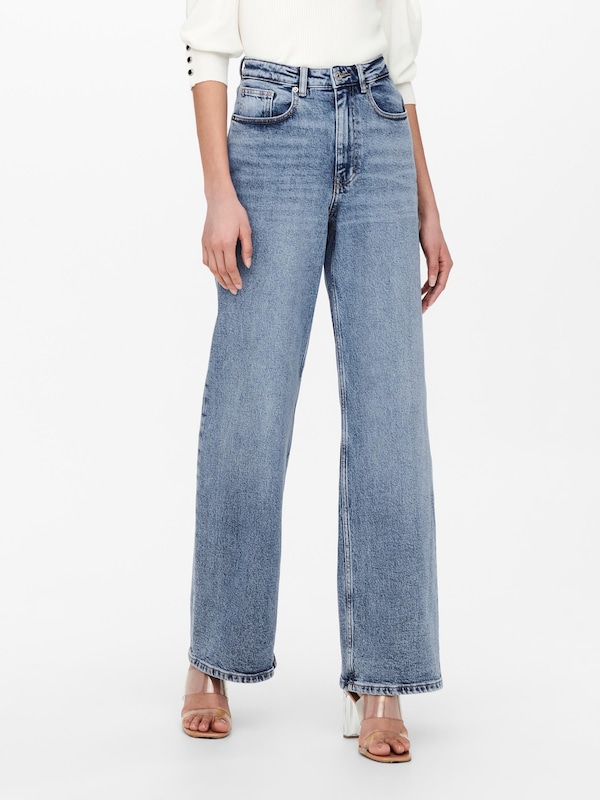 ONLY Wide Leg Jeans 'Juicy' In Blu