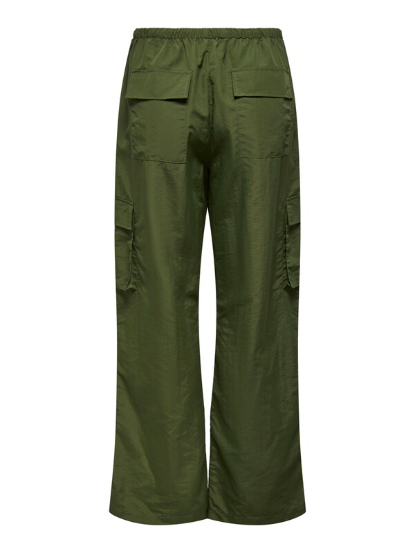 ONLY Wide Leg Pantaloni Cargo 'HUNGER' In Verde Scuro
