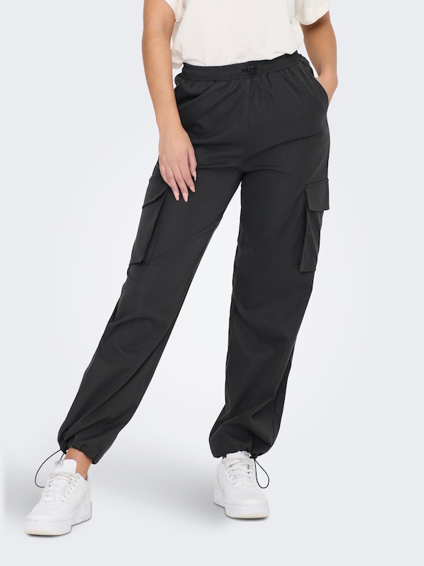 ONLY Wide Leg Pantaloni Cargo 'ONLCashi' In Grigio Scuro