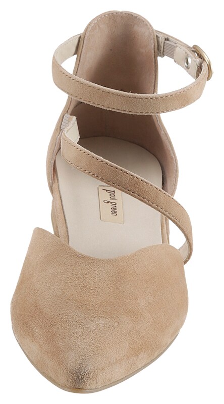 Paul Green Ballerina Con Cinturino In Marrone Chiaro