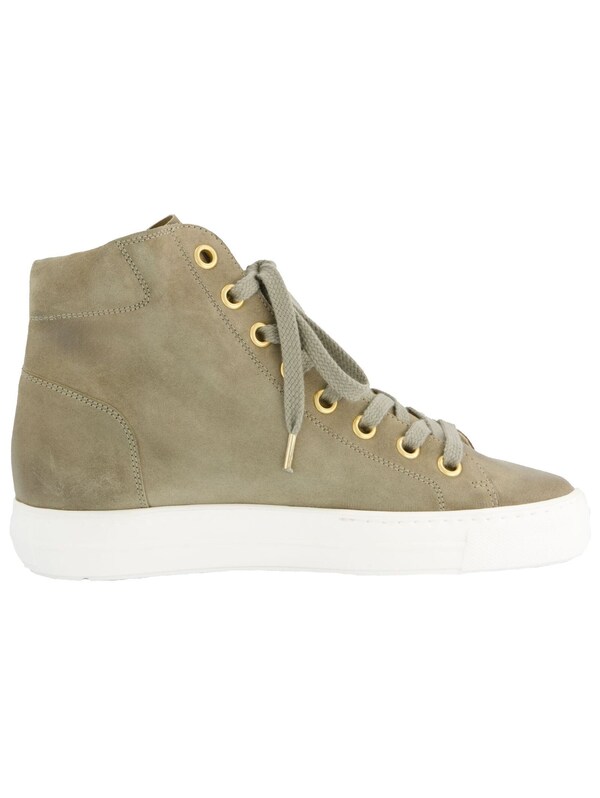 Paul Green Sneaker Alta In Beige Scuro