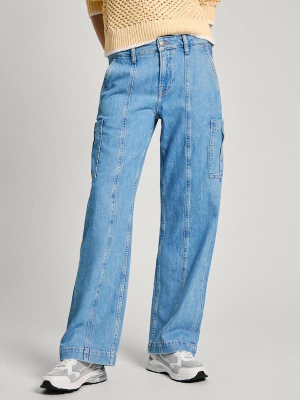 Pepe Jeans Loosefit Jeans Cargo In Blu Denim
