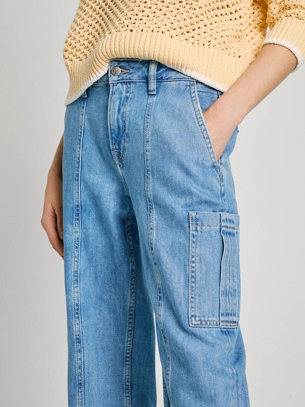 Pepe Jeans Loosefit Jeans Cargo In Blu Denim
