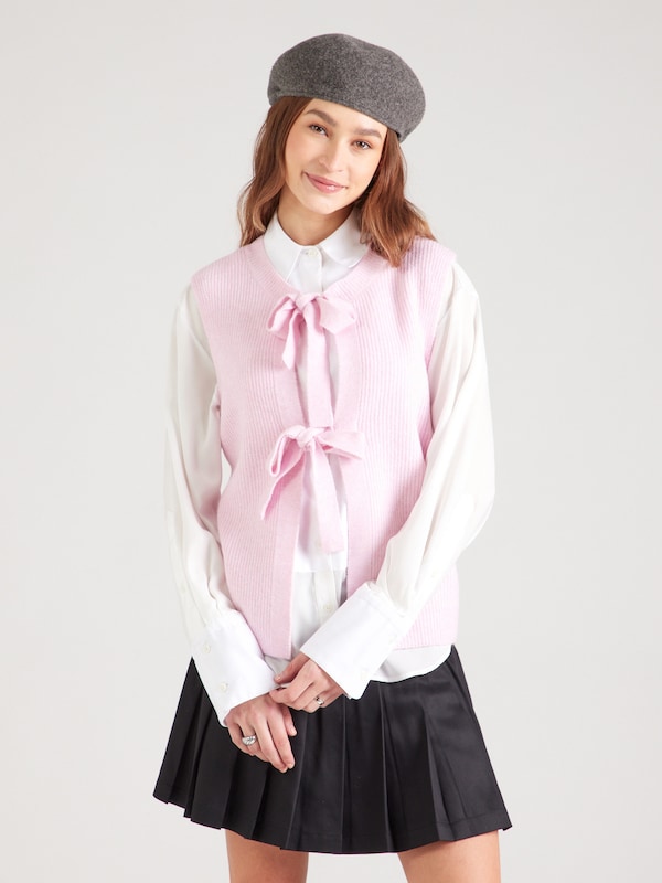 PIECES Gilet In Maglia In Rosa
