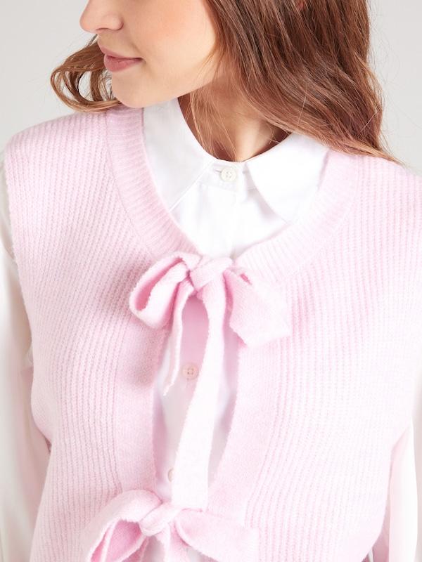 PIECES Gilet In Maglia In Rosa