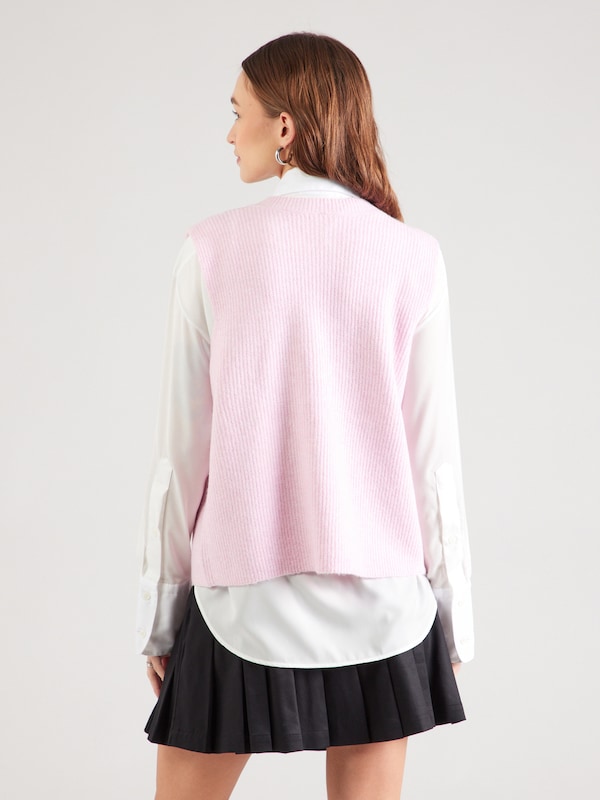 PIECES Gilet In Maglia In Rosa