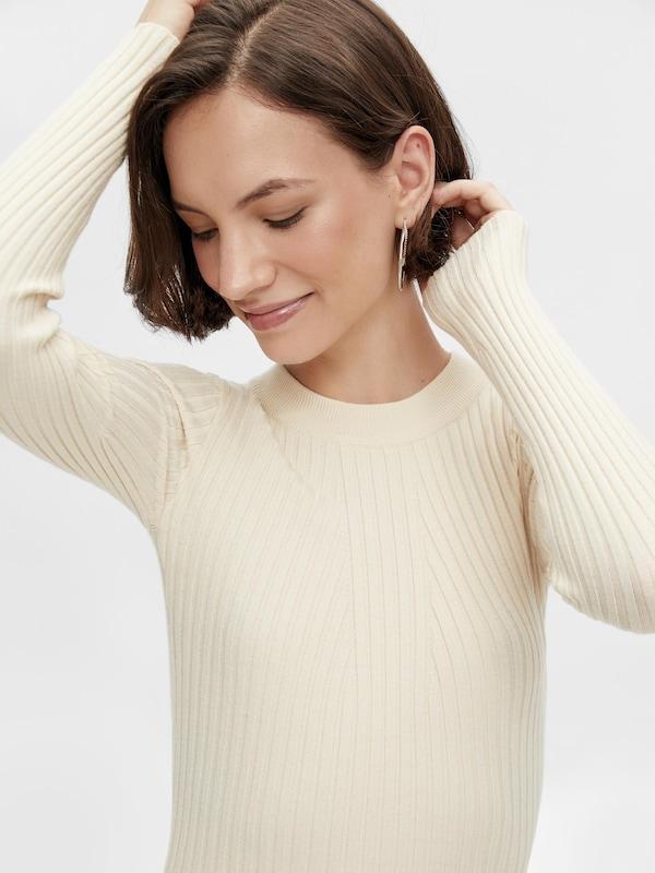 PIECES Pullover 'Crista' In Crema