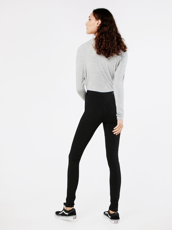 PIECES Skinny Jeggings In Nero Denim
