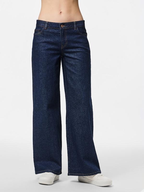 PIECES Wide Leg Jeans 'PCSelma' In Blu Scuro
