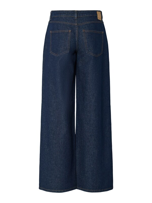 PIECES Wide Leg Jeans 'PCSelma' In Blu Scuro