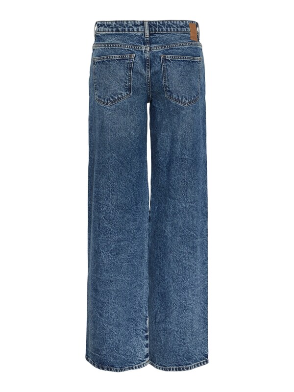 PIECES Wide Leg Jeans 'Selma' In Blu Denim
