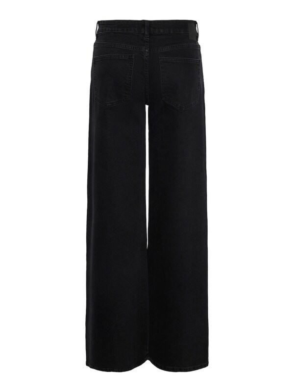 PIECES Wide Leg Jeans 'Selma' In Nero Denim