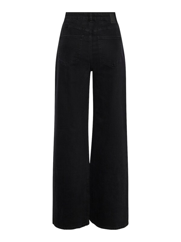 PIECES Wide Leg Jeans 'Selma' In Nero Denim