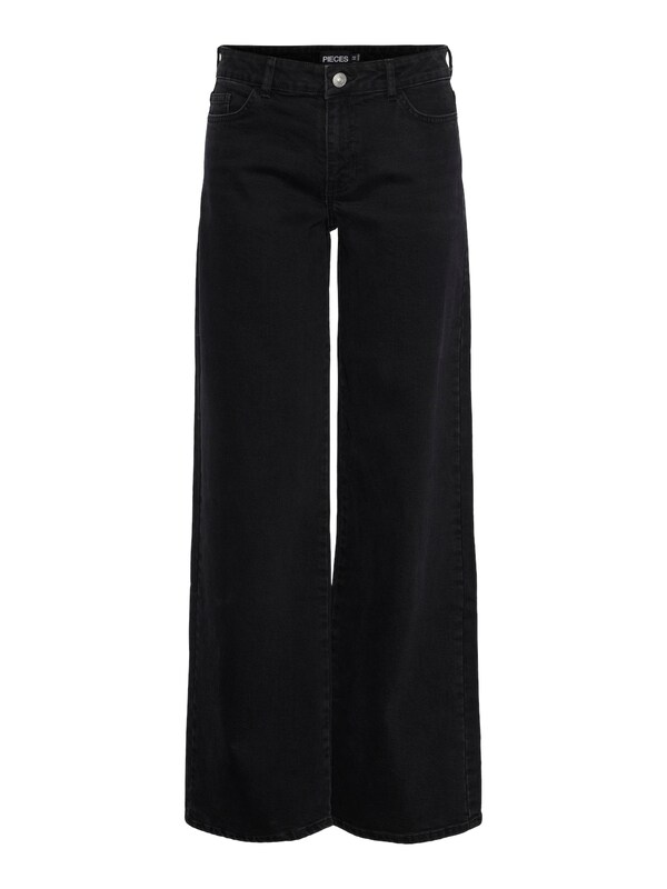 PIECES Wide leg Jeans 'Selma' in Nero Denim