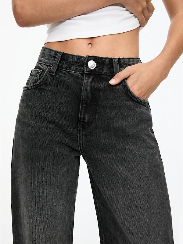 Pull&Bear Loosefit Jeans In Nero Denim
