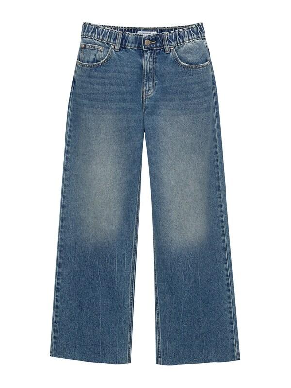 Pull&Bear Wide leg Jeans in Blu Denim