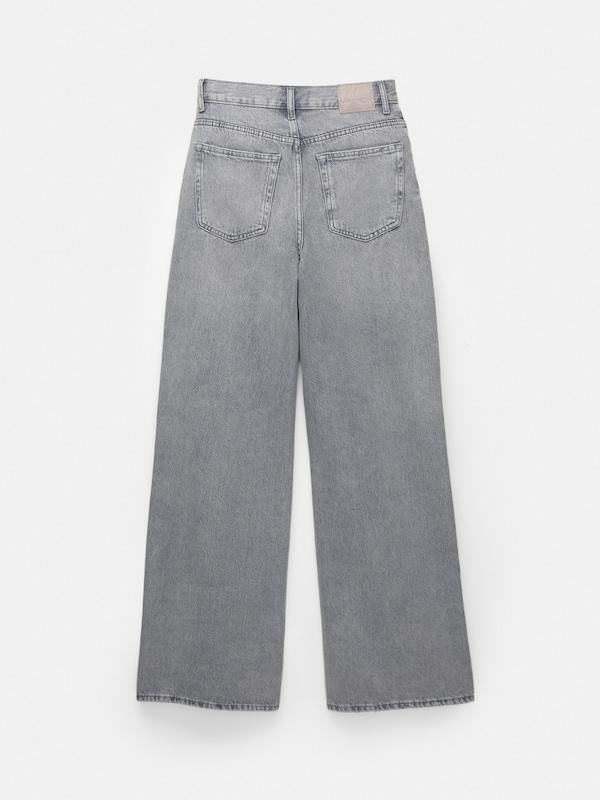Pull&Bear Wide Leg Jeans In Grigio Denim