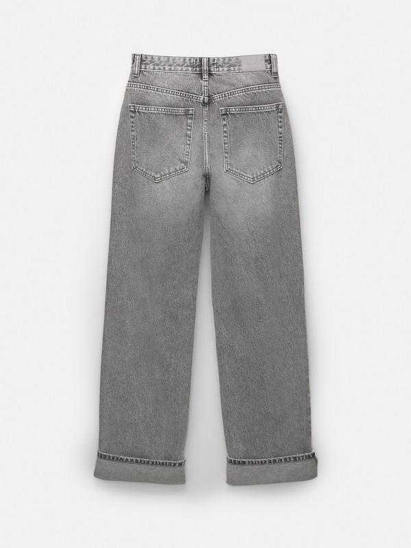 Pull&Bear Wide Leg Jeans In Grigio Denim