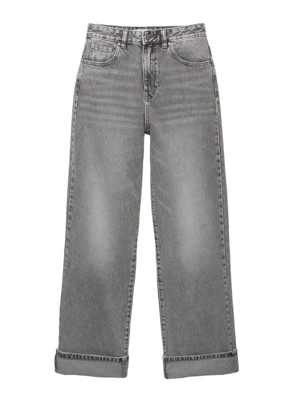 Pull&Bear Wide leg Jeans in Grigio Denim