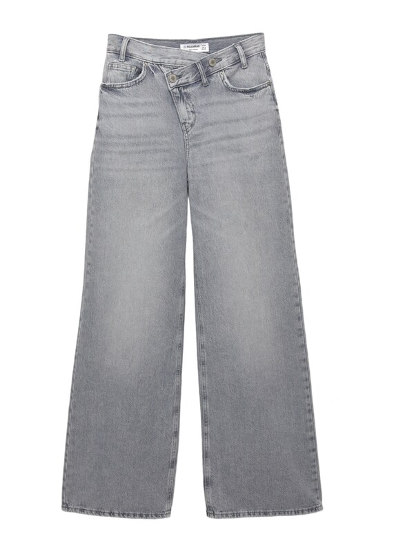 Pull&Bear Wide leg Jeans in Grigio Denim