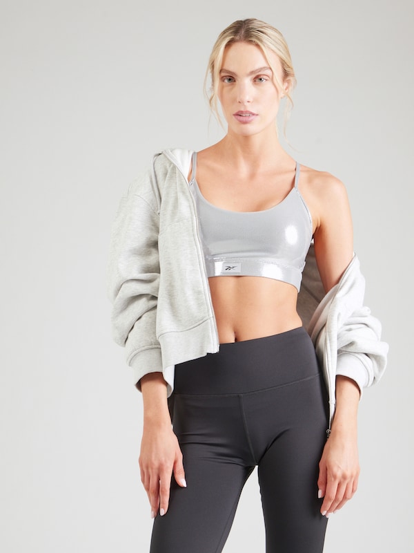 Reebok Bustino Reggiseno Sportivo 'LUX' In Argento