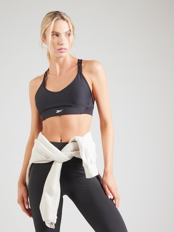 Reebok Bustino Reggiseno Sportivo 'LUX' In Nero