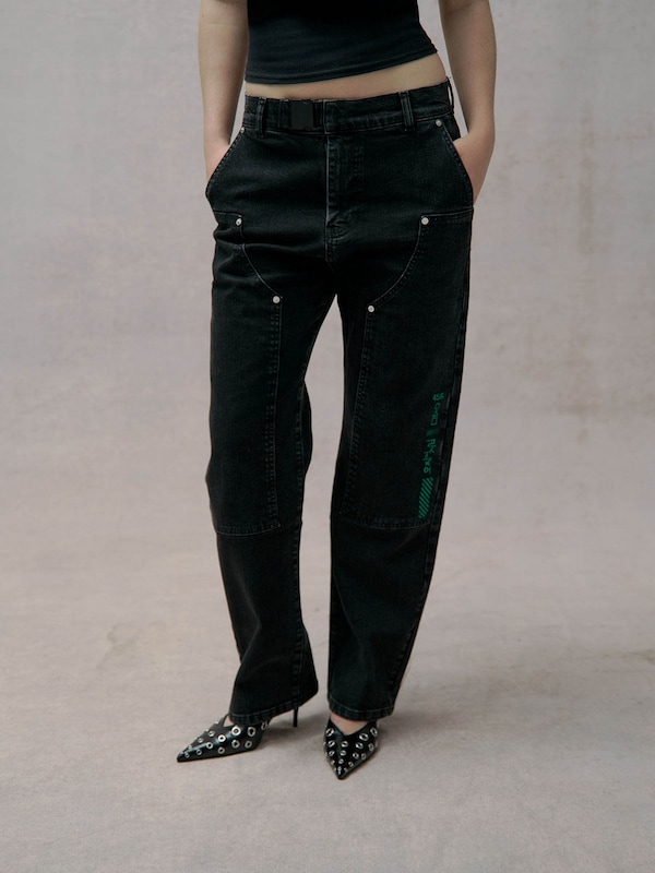 SQUID GAME COLLECTION Loosefit Pantaloni Cargo In Nero