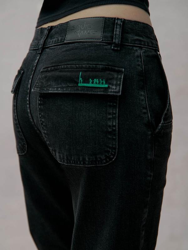 SQUID GAME COLLECTION Loosefit Pantaloni Cargo In Nero