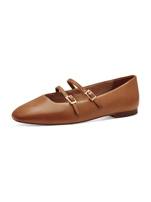 Tamaris Ballerina con cinturino in Cognac
