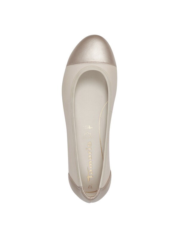 Tamaris Ballerina In Crema Beige Scuro