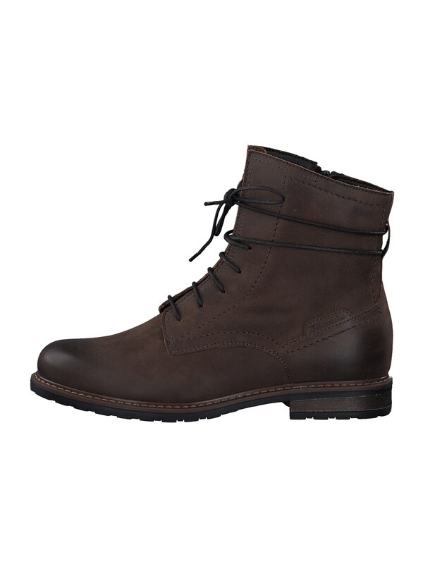 Tamaris Stivaletto Stringato In Marrone Scuro