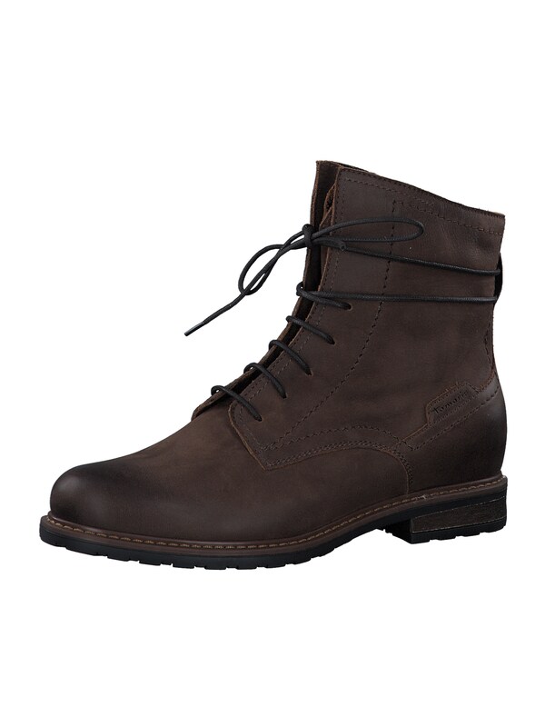Tamaris Stivaletto stringato in Marrone Scuro