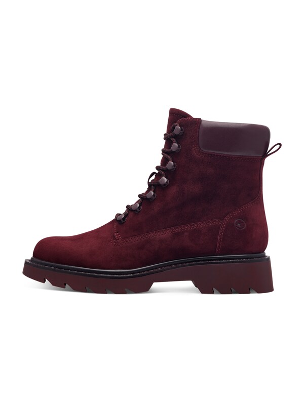 Tamaris Stivaletto Stringato In Rosso Vino