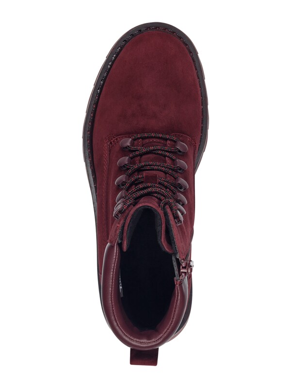 Tamaris Stivaletto Stringato In Rosso Vino