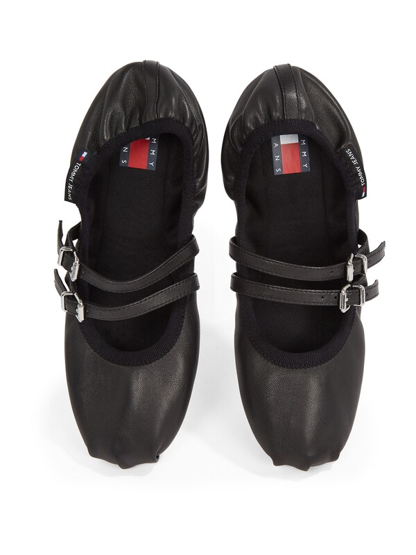 Tommy Jeans Ballerina Con Cinturino In Nero