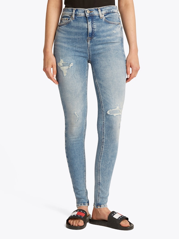 Tommy Jeans Skinny Jeans 'NORA' In Blu Denim