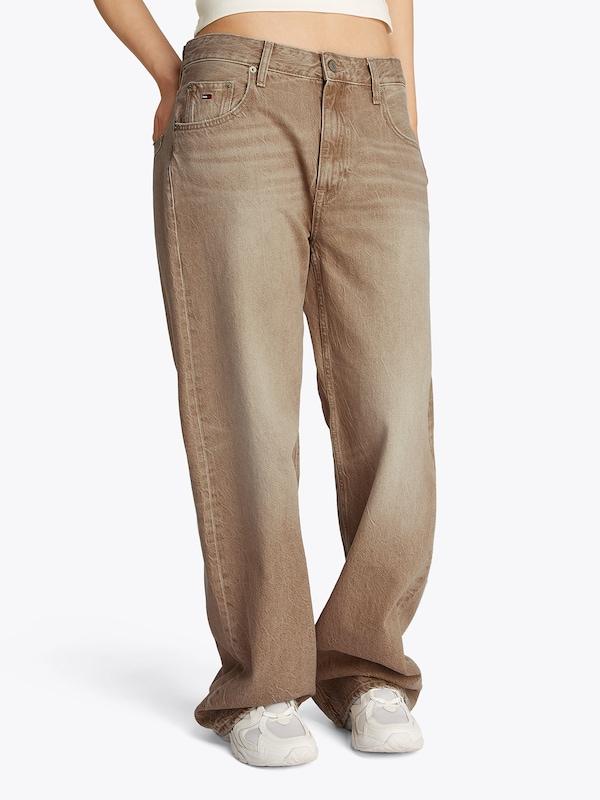 Tommy Jeans Wide Leg Jeans 'MIA' In Beige Scuro