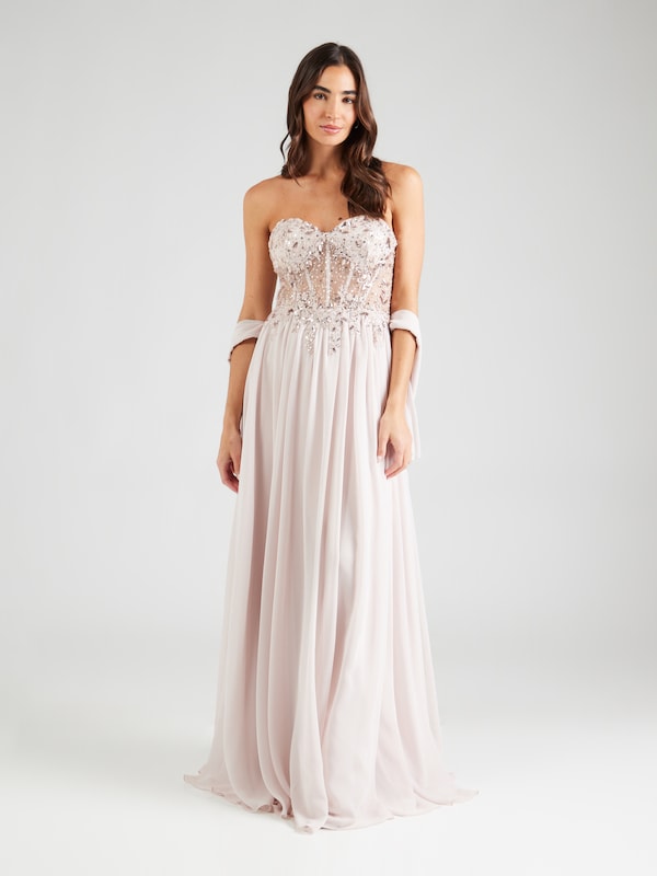 Unique Abito Da Sera In Beige