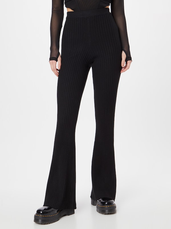 Urban Classics Flared Leggings In Nero