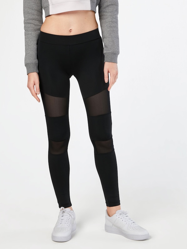 Urban Classics Skinny Leggings In Nero