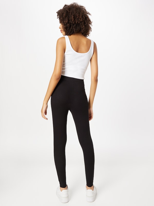 Urban Classics Skinny Leggings In Nero
